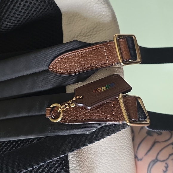 Coach Medium Charlie Backpack featuring a rainbow-colored horse and carriage - Picture 15 of 15